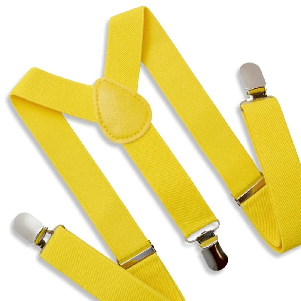 Mens's YELLOW Suspenders for wedding accessories